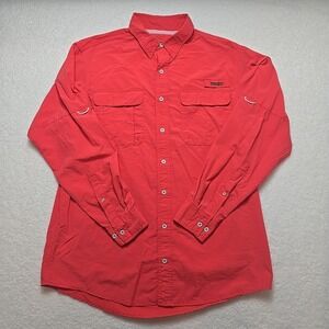Magellan‎ Outdoors Men's Long Sleeve Fishing Shirt Red Size XLT Outdoorwear